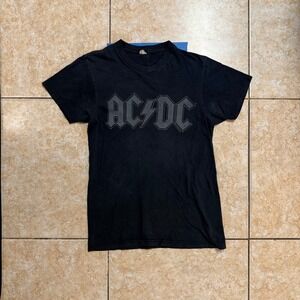 AC/DC Band T‎ Shirt Graphic Tee Rock and Roll Music Fan Concert Tour Black